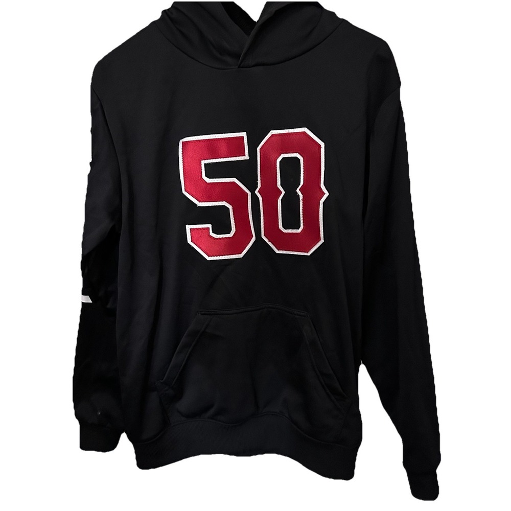 Mexicali Number 50 Blue & White Pro-Dry Men's Medium Hoodie